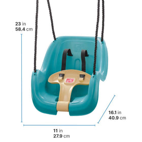Step2 secure harness with easy buckle keeps toddlers safely seated.