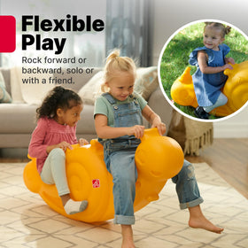 Step2 Seesaw Snail face-backward grip for exploration and shared fun.