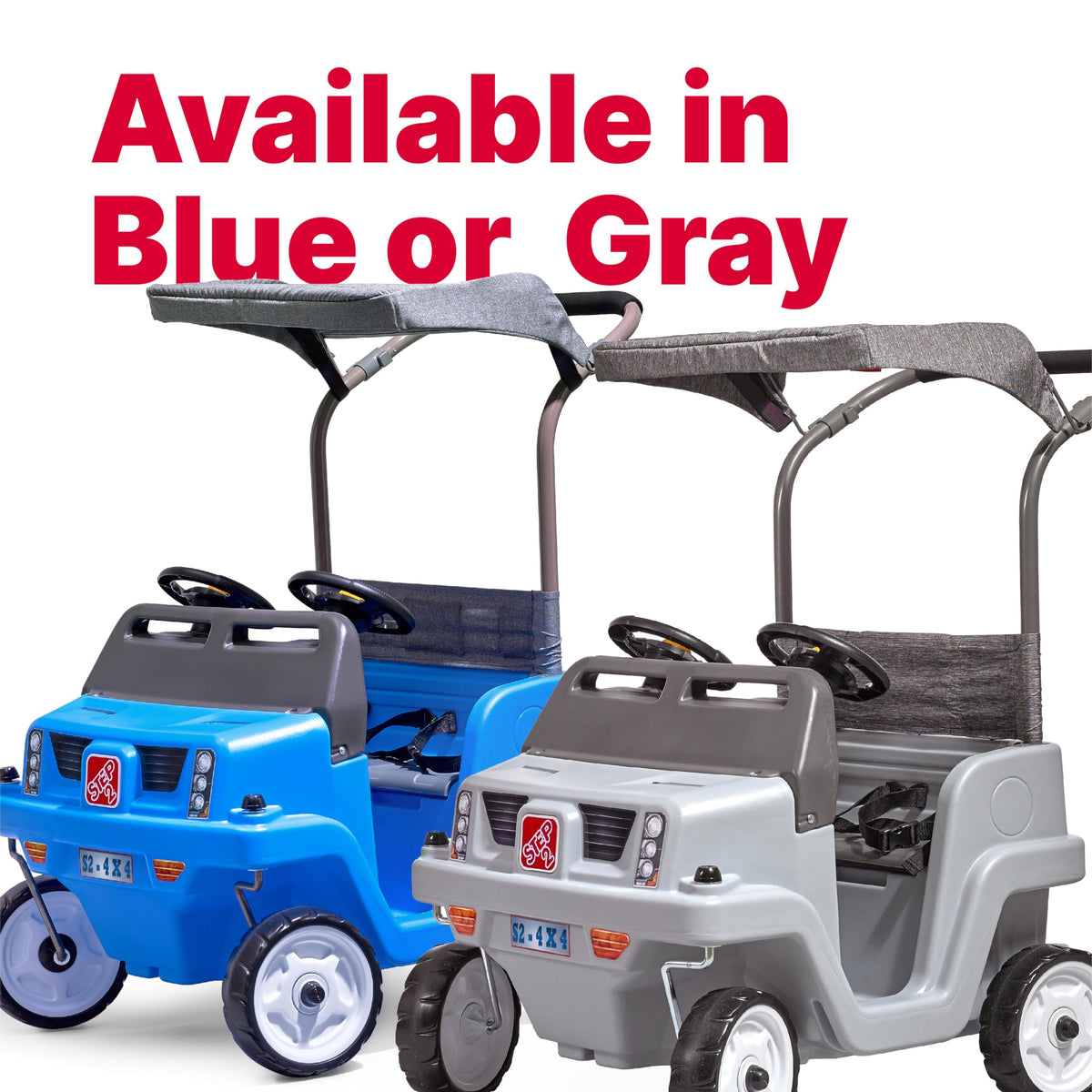 Step2 Side-by-Side Push Around SUV durable double-walled plastic withstands daily use