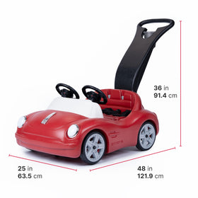 Step2 Side-by-Side Roadster folded handle for easy storage after playtime