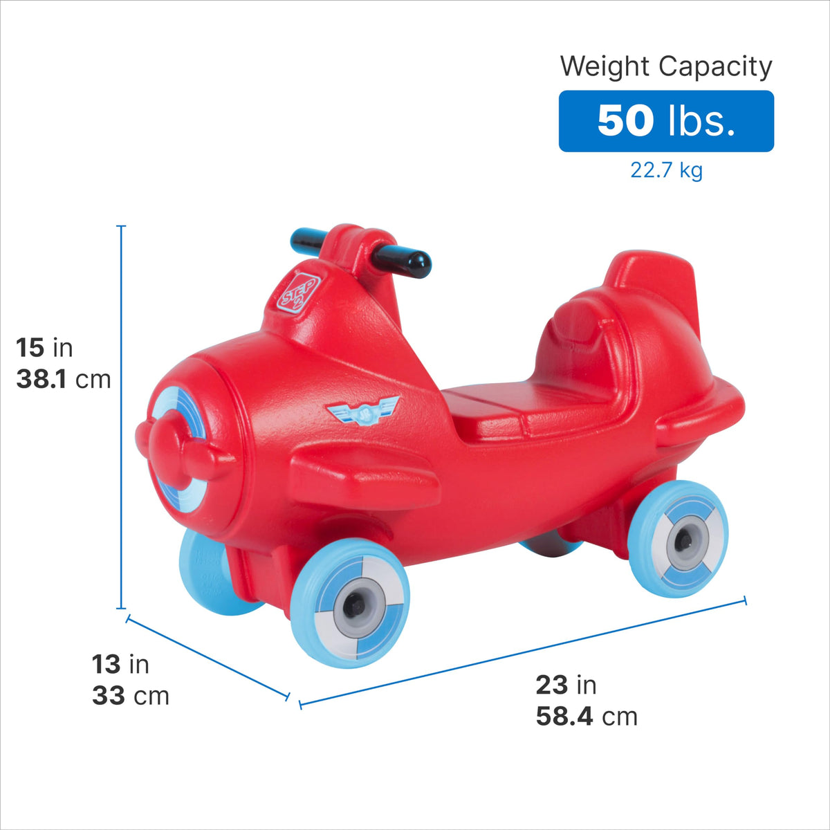 Step2 Sky Rider in action with toddler cruising securely on carpet