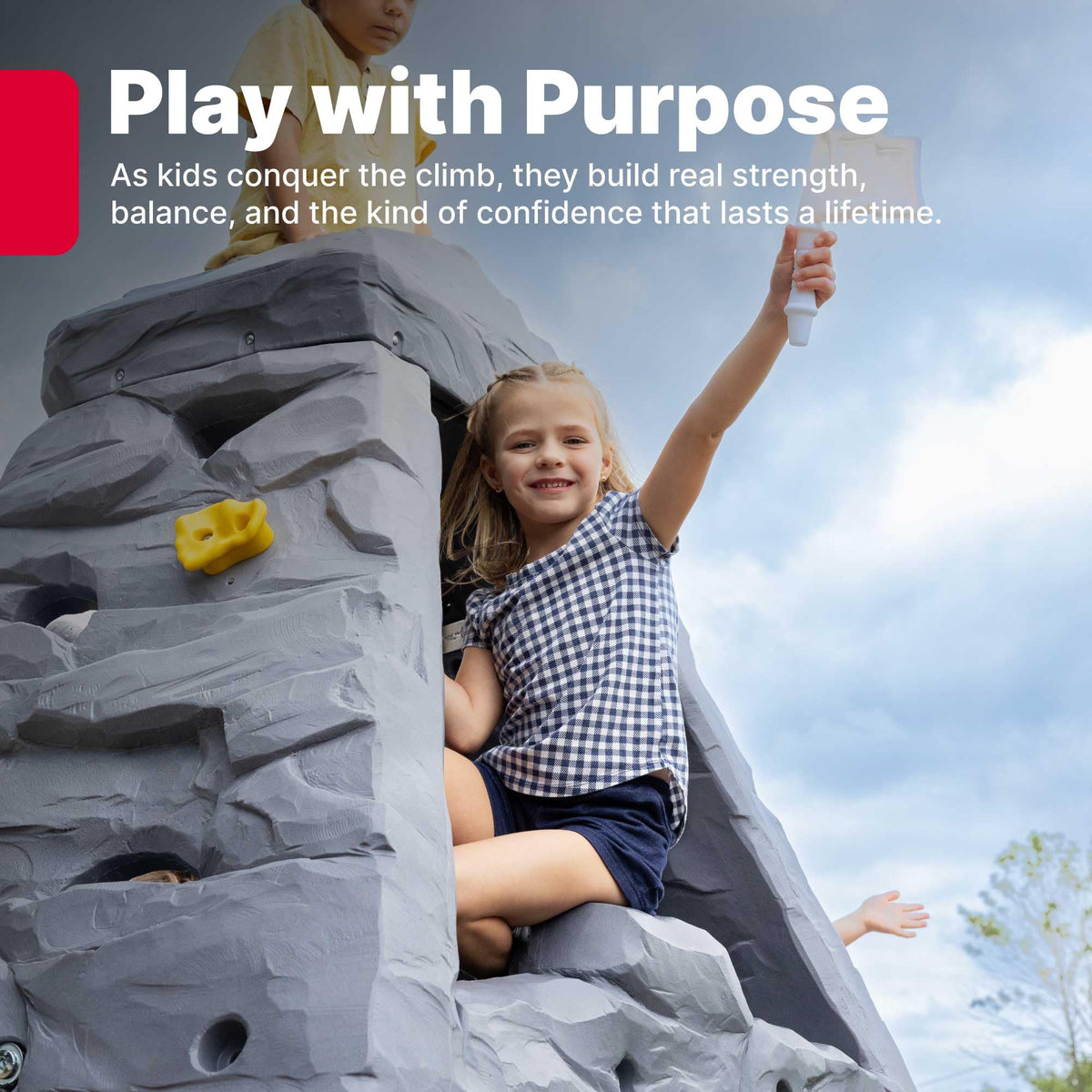 Step2 Skyward Summit backyard setup shown with surrounding play space.