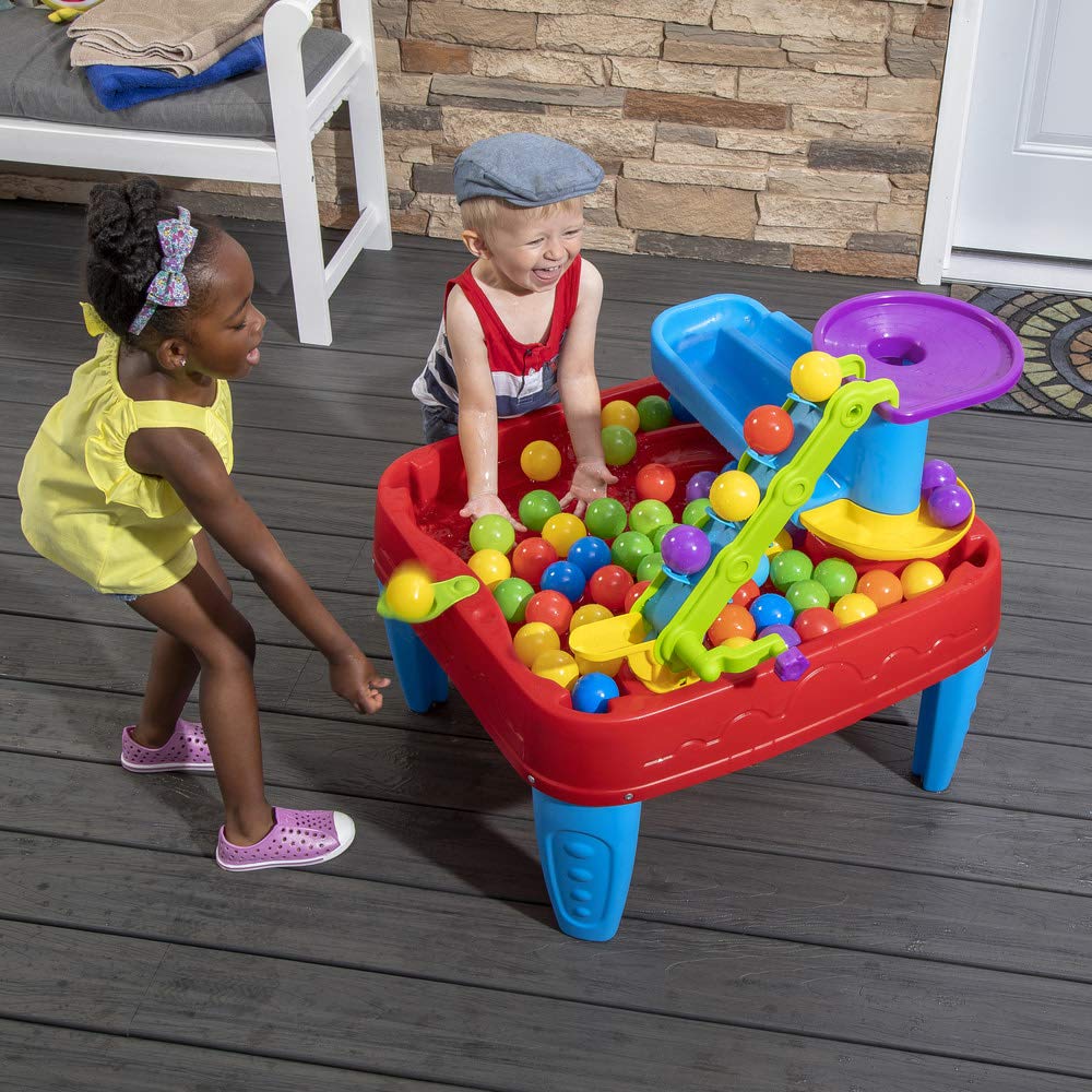Step2 STEM Discovery Ball Table durable double-walled plastic resists wear.