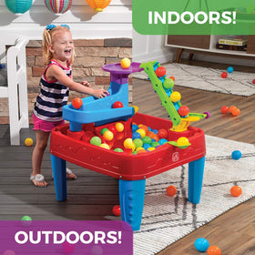Step2 STEM Discovery Ball Table flipper action boosts hand-eye coordination.