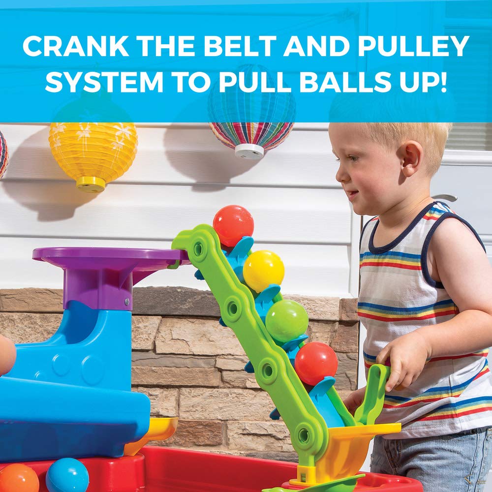 Step2 STEM Discovery Ball Table large play surface supports shared games.