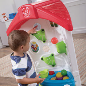 Step2 Toddler Corner House includes three shape-sorting pieces for motor skills