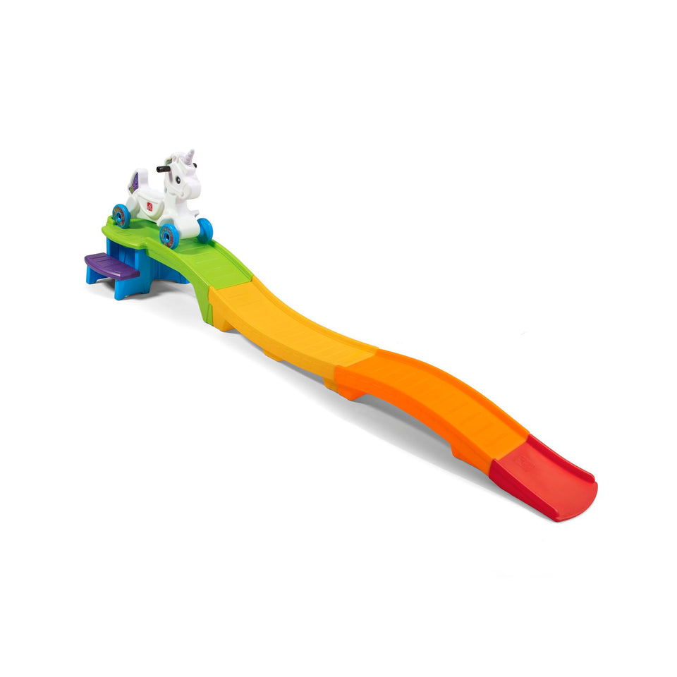Step2 unicorn roller coaster car offers exciting motion and imaginative play for toddlers.