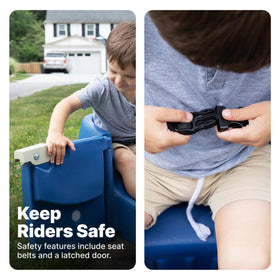 Step2 Wagon Two Plus under-seat storage demonstrates toy and snack organization on outings