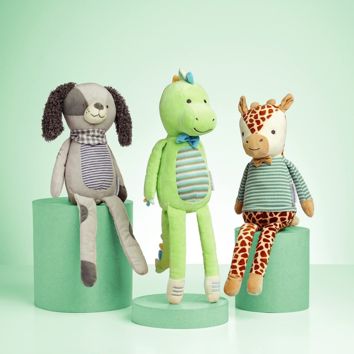 Stephen Joseph Bella Bunny plush side profile, ideal travel companion for kids