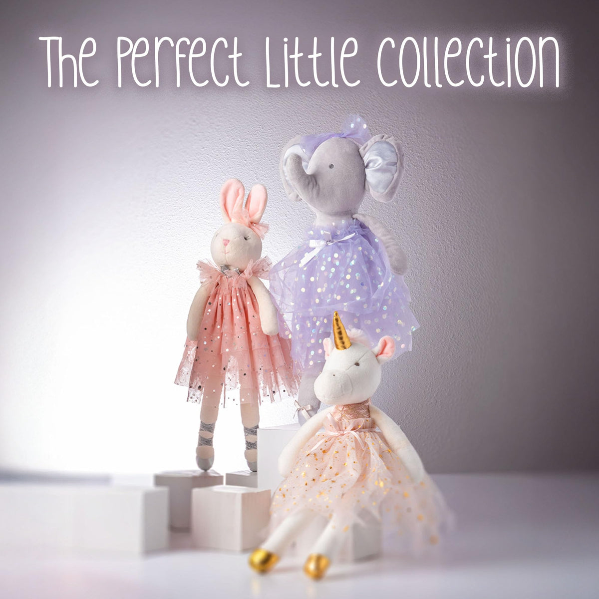 Stephen Joseph Bella Bunny plush in cozy nursery setting