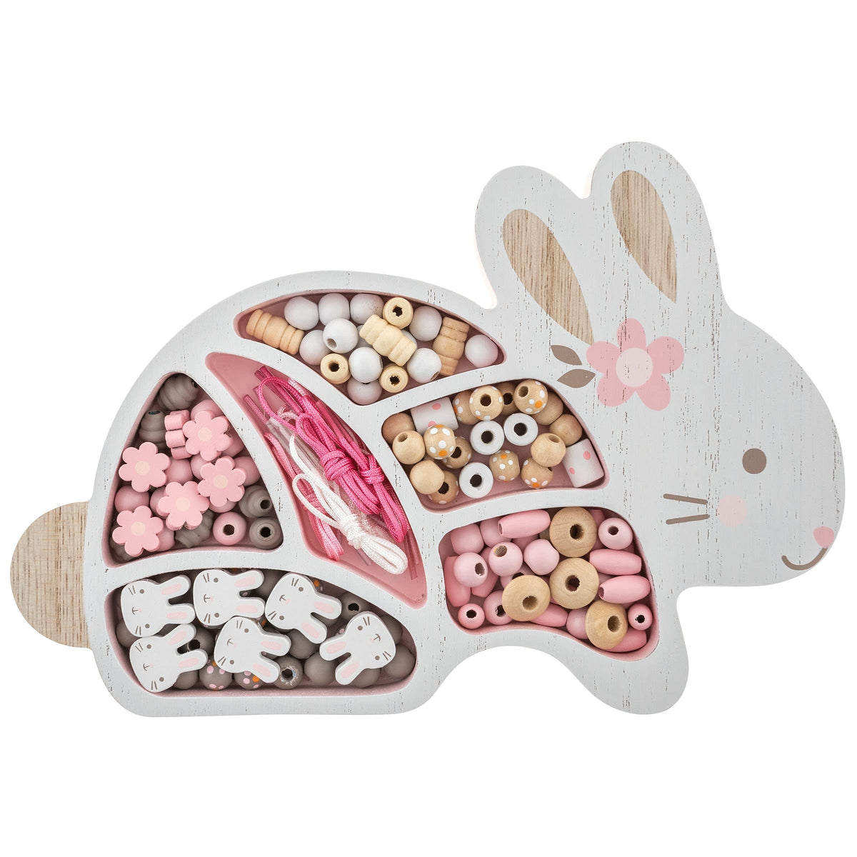 Stephen Joseph bunny jewelry kit beads helps kids craft colorful bracelets.