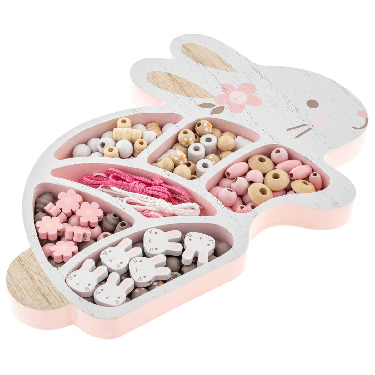 Stephen Joseph storage tray keeps beads organized for quick cleanup.