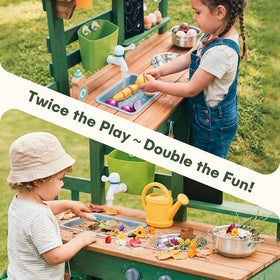 STEPPLAY Mud Kitchen Oven and Stove sparks creative pretend meals in open air.
