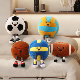 StepXi soccer plush hugged by child highlighting comfort and stress-relief potential