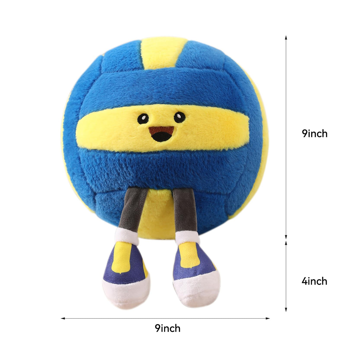 Stepxi volleyball plush close-up highlights durable stitching and plush texture