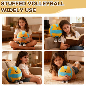 Stepxi volleyball plush cuddle time as a cozy companion on the sofa
