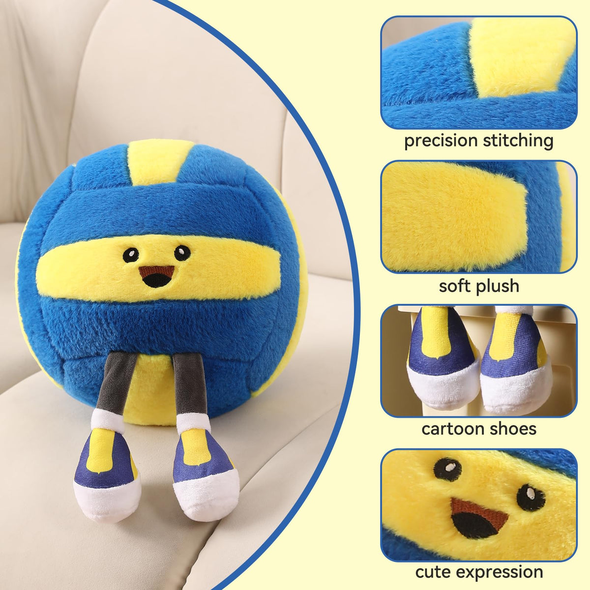 Stepxi volleyball plush in kid's room adds comforting cuddles