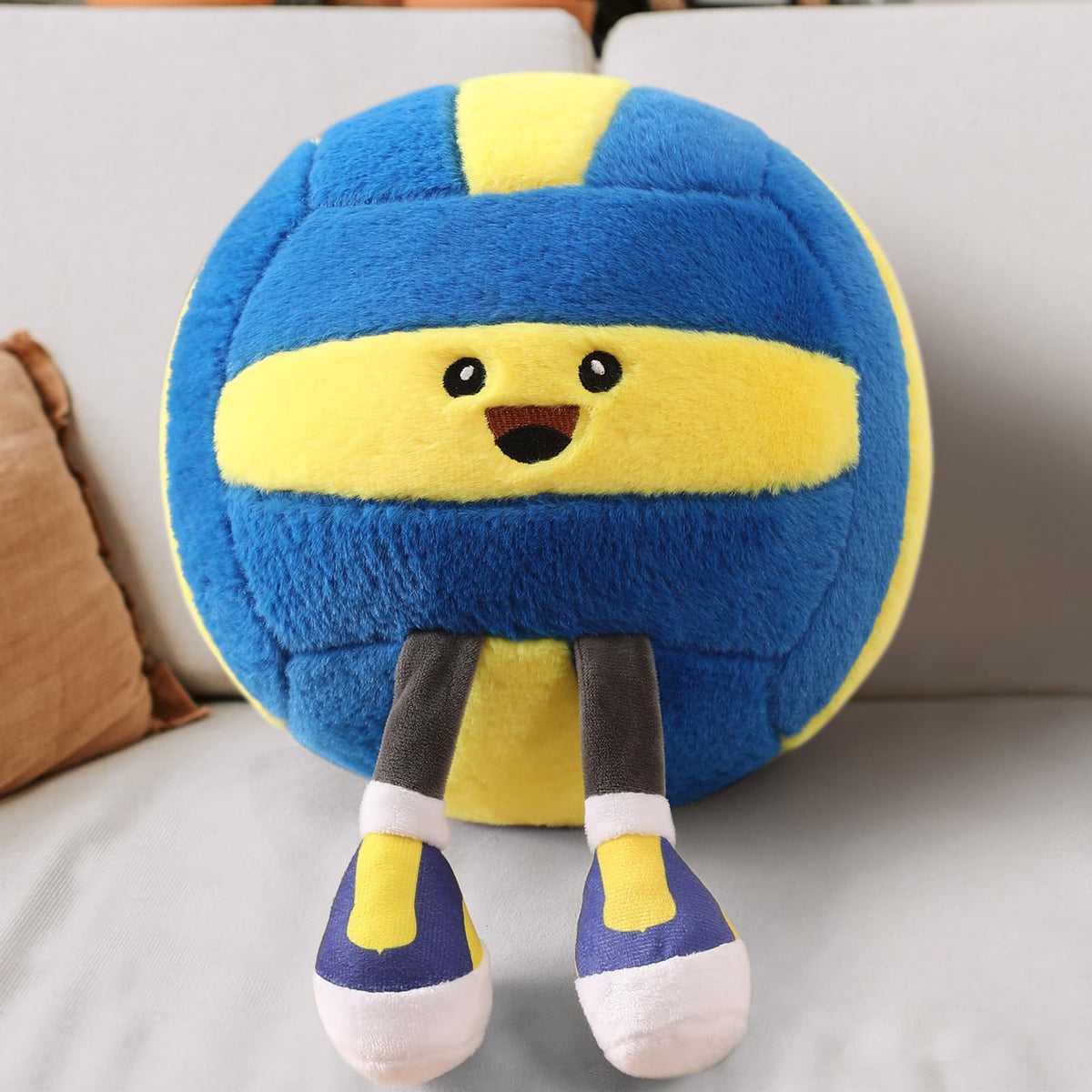 Stepxi volleyball plush pillow offers soft comfort for cozy room decor