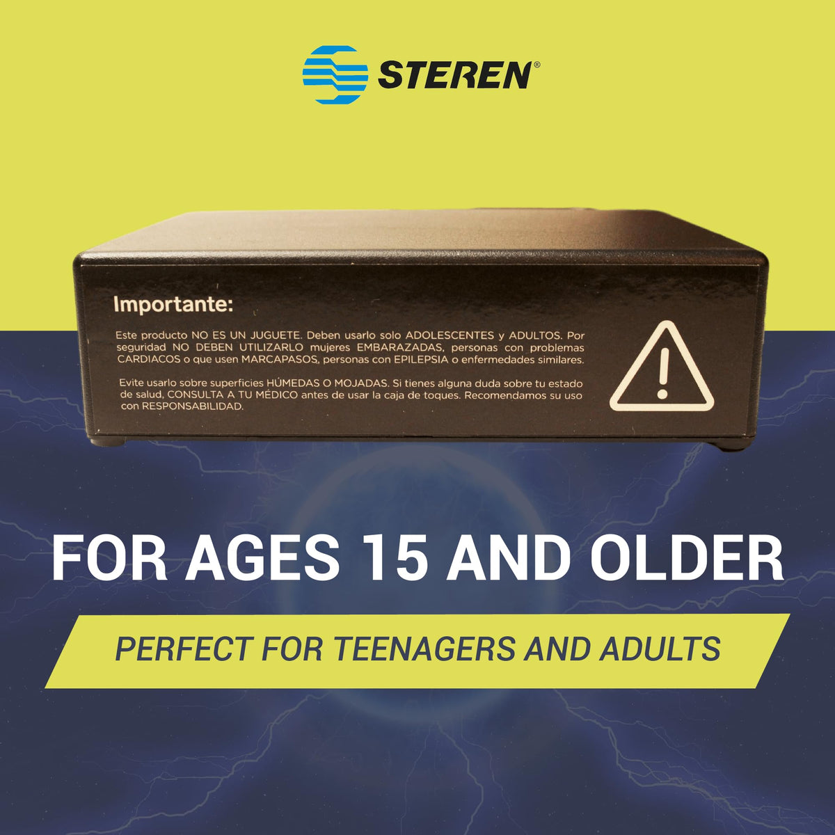 STEREN Mexican Electric Shock Machine voltage chart helps players choose levels.