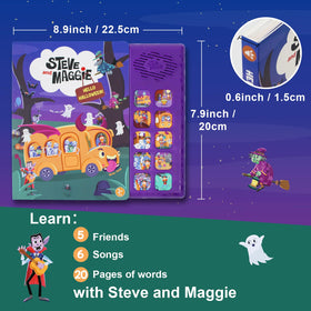 Steve and Maggie interactive pages with icons to boost matching during play