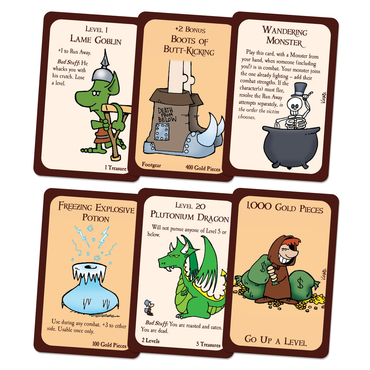 Steve Jackson Games Munchkin Deluxe box content on display makes setup easy
