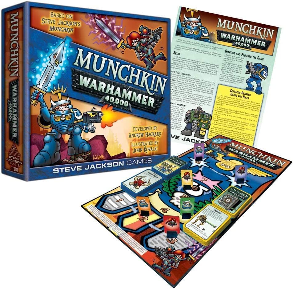 Steve Jackson Games' Munchkin Warhammer 40,000 faction cards boost thematic play and humor.