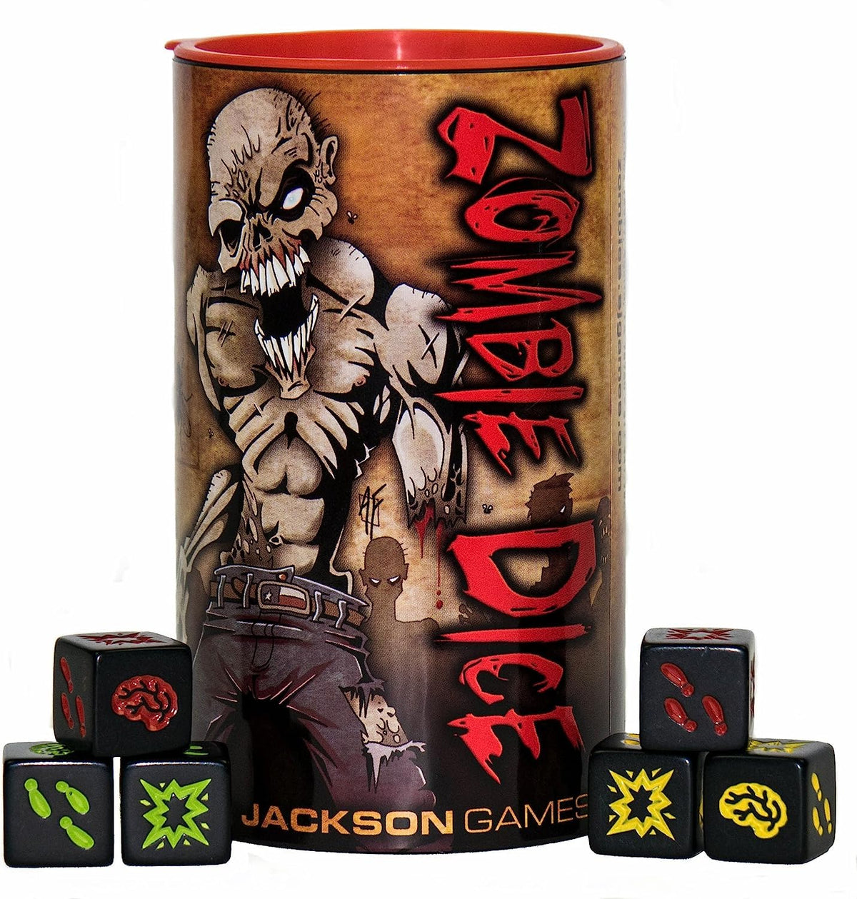 Steve Jackson Games Zombie Dice results show brains vs shotguns.