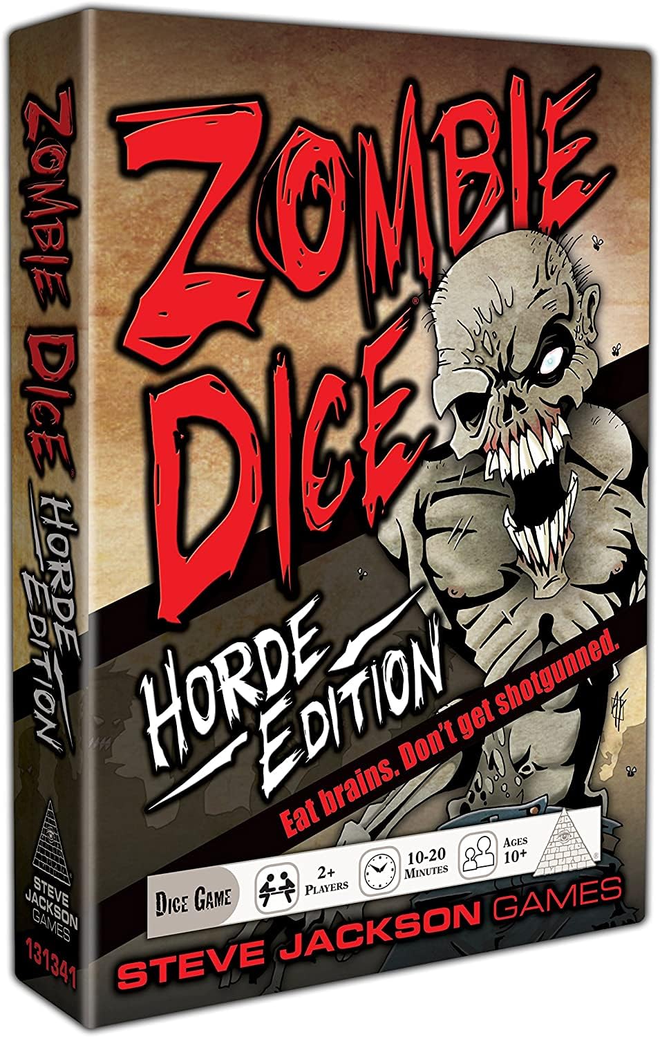 Steve Jackson Games Zombie Dice Horde Edition box ready for quick social play