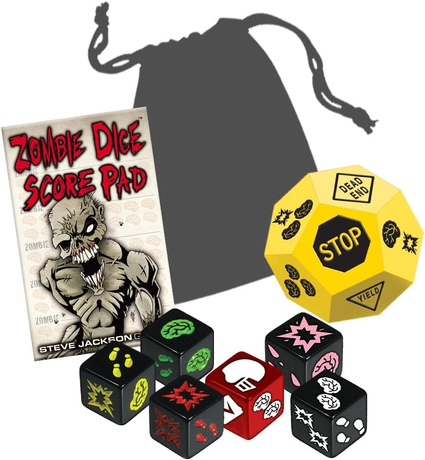 Zombie Dice Horde Edition dice set ready for fast hands on rolling
