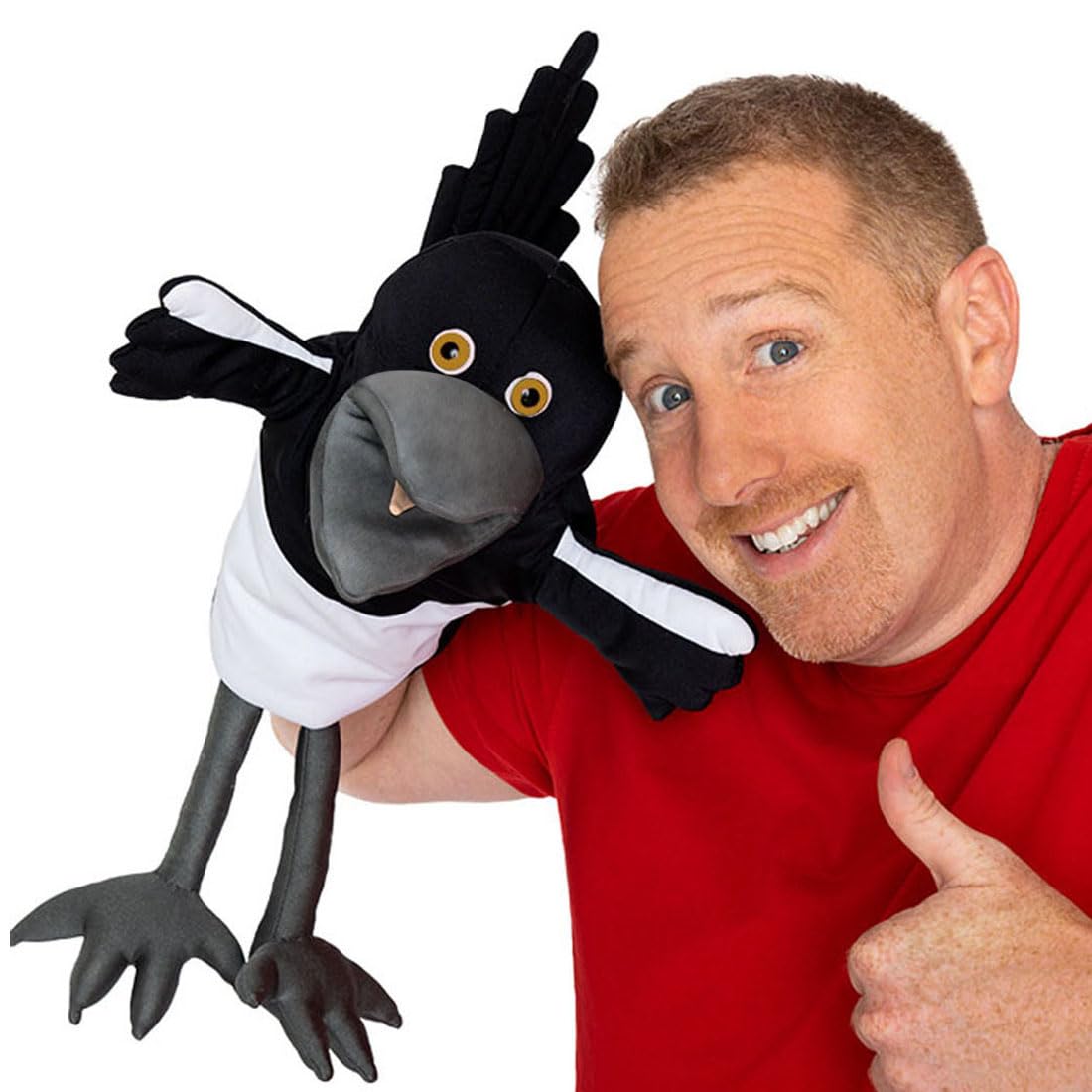 Steve and Maggie plush toy, 30-inch tall, ideal for bedtime stories and hugs.
