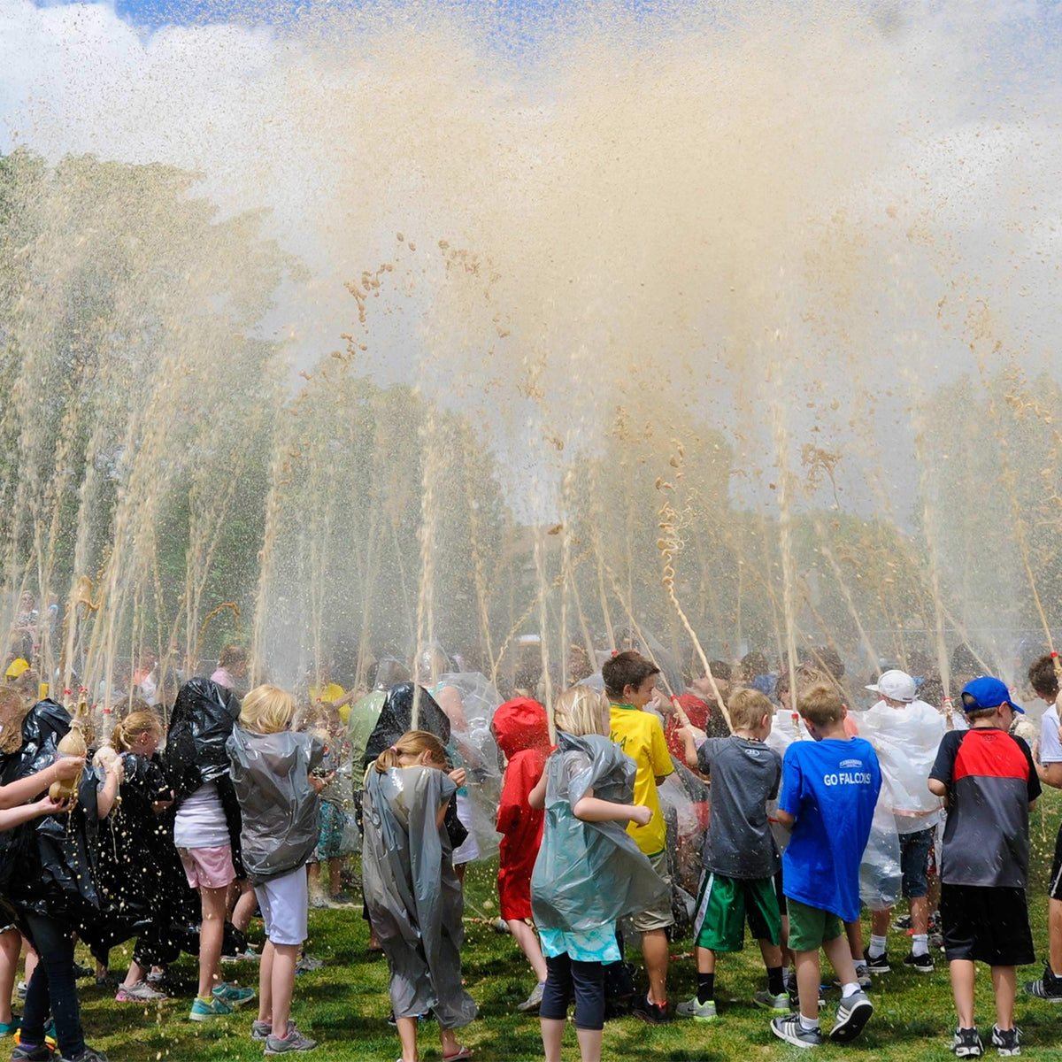 Steve Spangler's Geyser Tube erupts up to 30 feet
