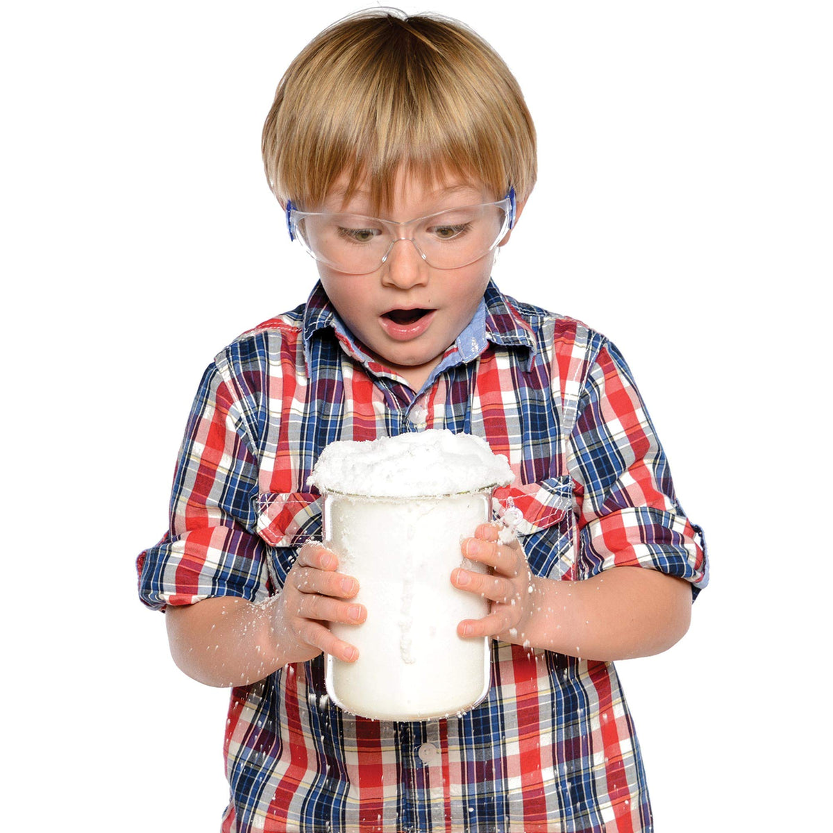 Insta-Snow classroom activity supported by Steve Spangler Science packaging and setup.