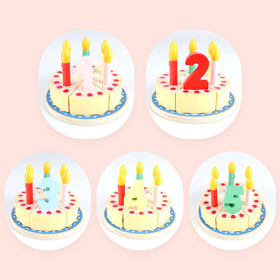 Steventoys cake cutter supports safe cutting during pretend bakery games.