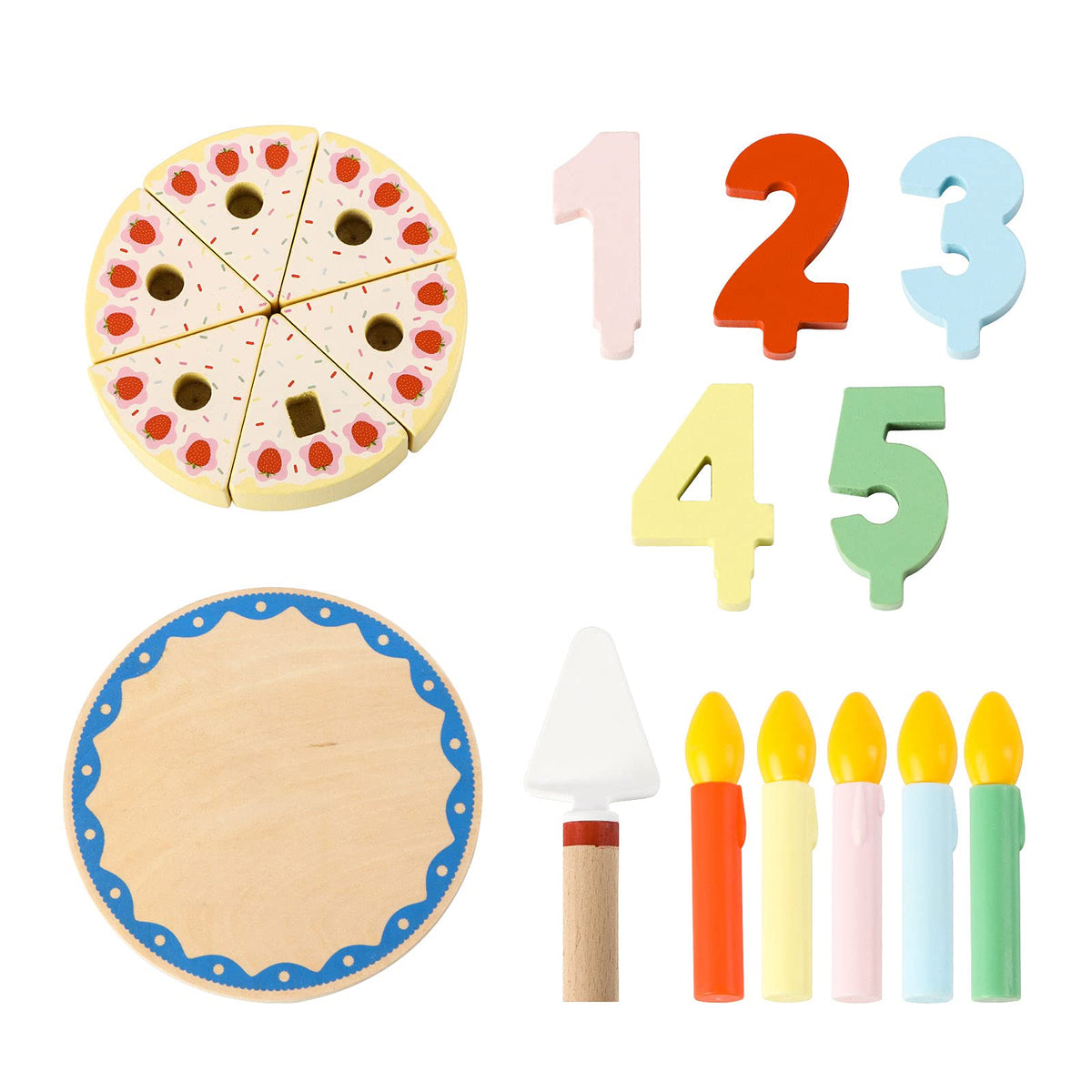 Steventoys cake platter provides a sturdy serving surface for pretend treats.