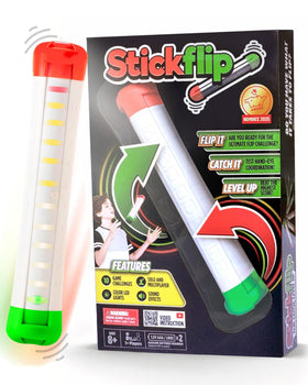 Stickflip in the flip arena with LED feedback and precise spin counting.