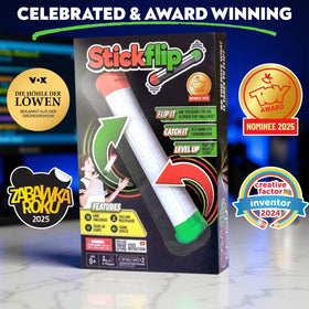Kids, teens, and adults enjoy party play without screens with Stickflip.