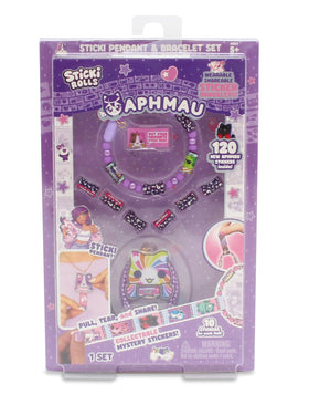 Sticki Rolls Aphmau holographic pendant with on-the-go sticker dispenser.