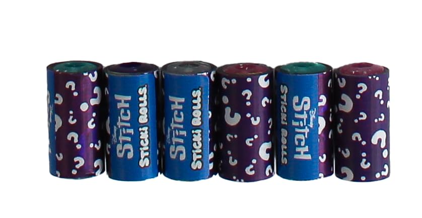 Display of 120 Sticki Rolls stickers restickable for notebooks and bottles.