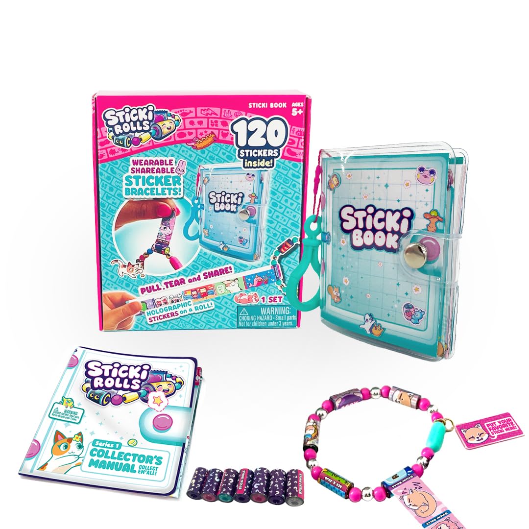 STICKI ROLLS Sky Castle bracelet with holographic stickers for portable decorating.