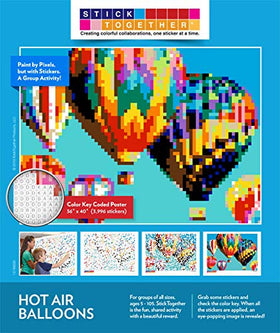 StickTogether huge mosaic poster hot air balloon for a calming group project at home or in class