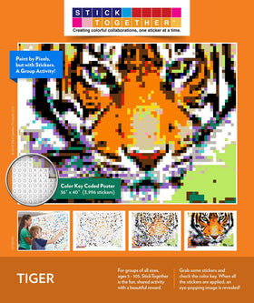 StickTogether tiger poster 40x36 for group activity and shared creativity