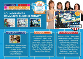 StickTogether rollable poster ready for flexible setup and transport