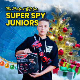Sticky Lil Fingers Spymaster Kit agent badge completes the spy look