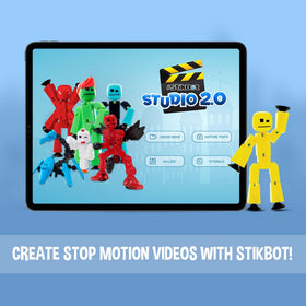 StikBot Zanimation Studio eco-friendly packaging for sustainable play.