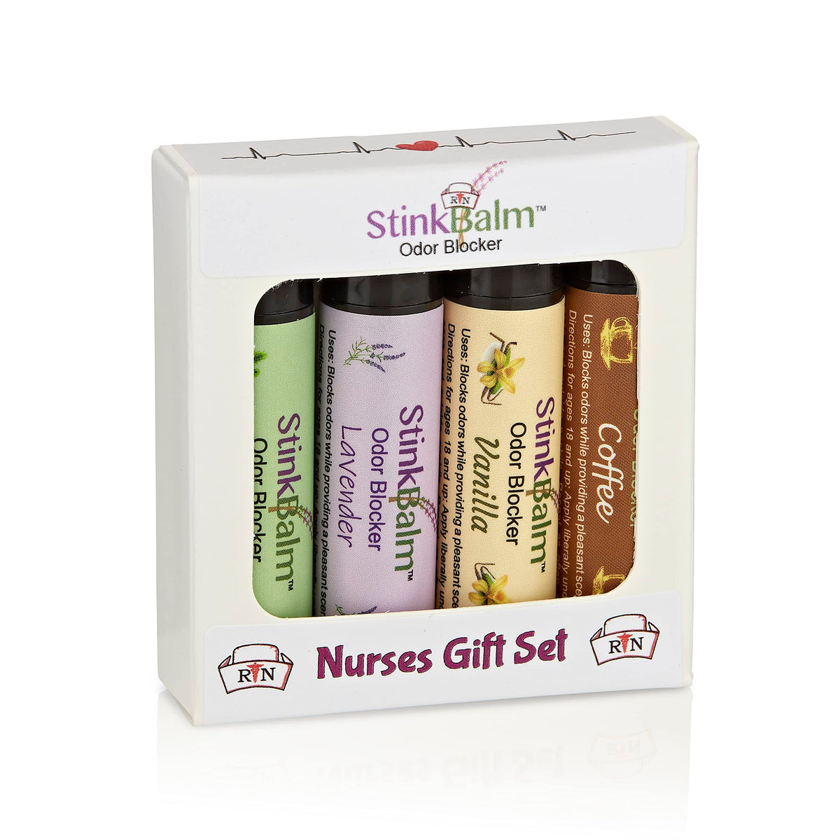 StinkBalm Odor Blocker bottle for discreet under-nose protection