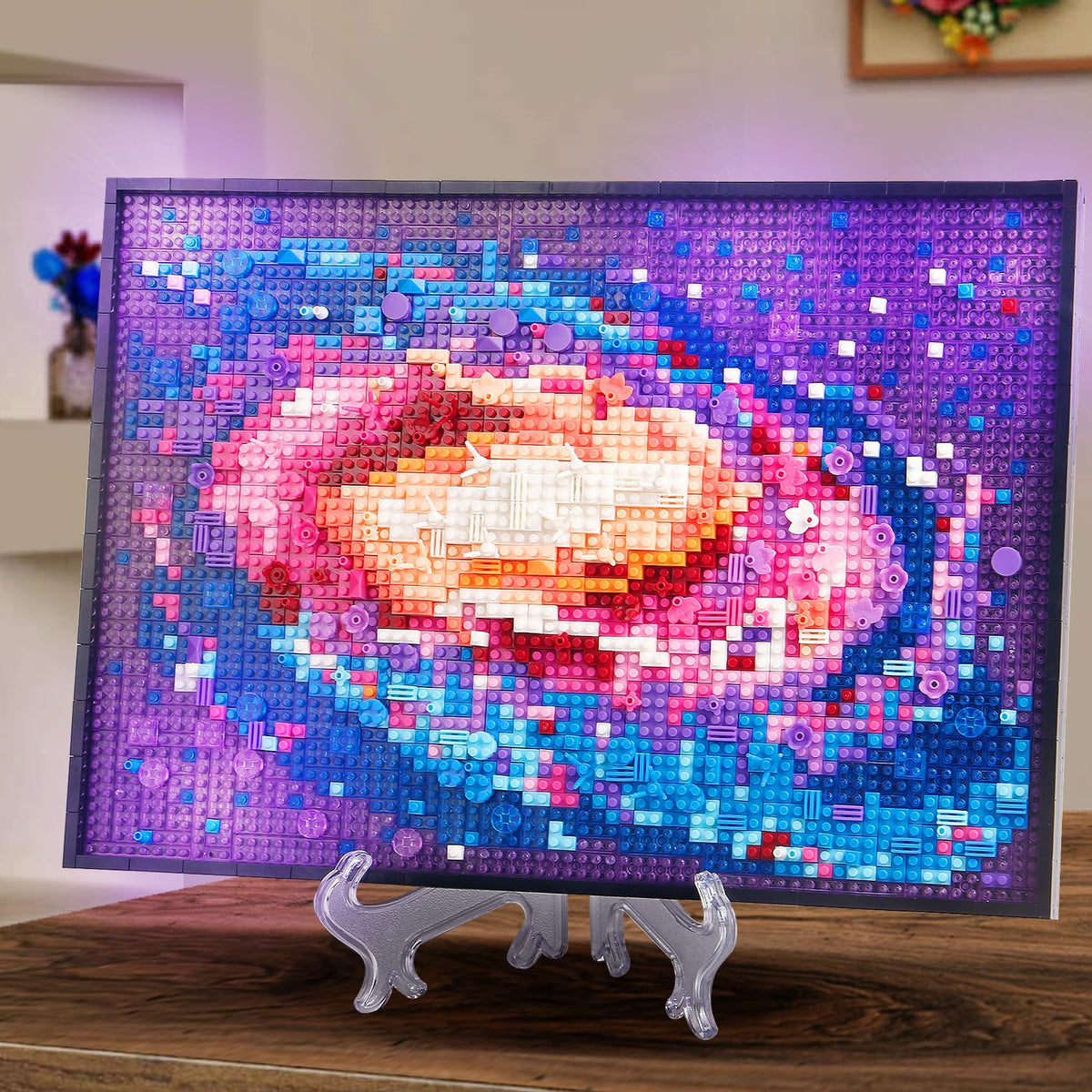 STMIGAIBLOCKS Milky Way colorful pieces close-up highlighting color differentiation for easy start.