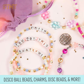 STMT D.I.Y. Glitz Bead Case beads closeup highlights colorful options for playful designs.