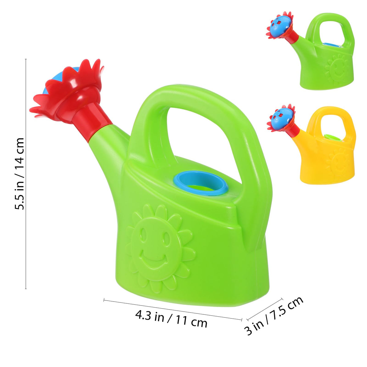 STOBOK cartoon sunflower kettle set displayed with decorative flowers