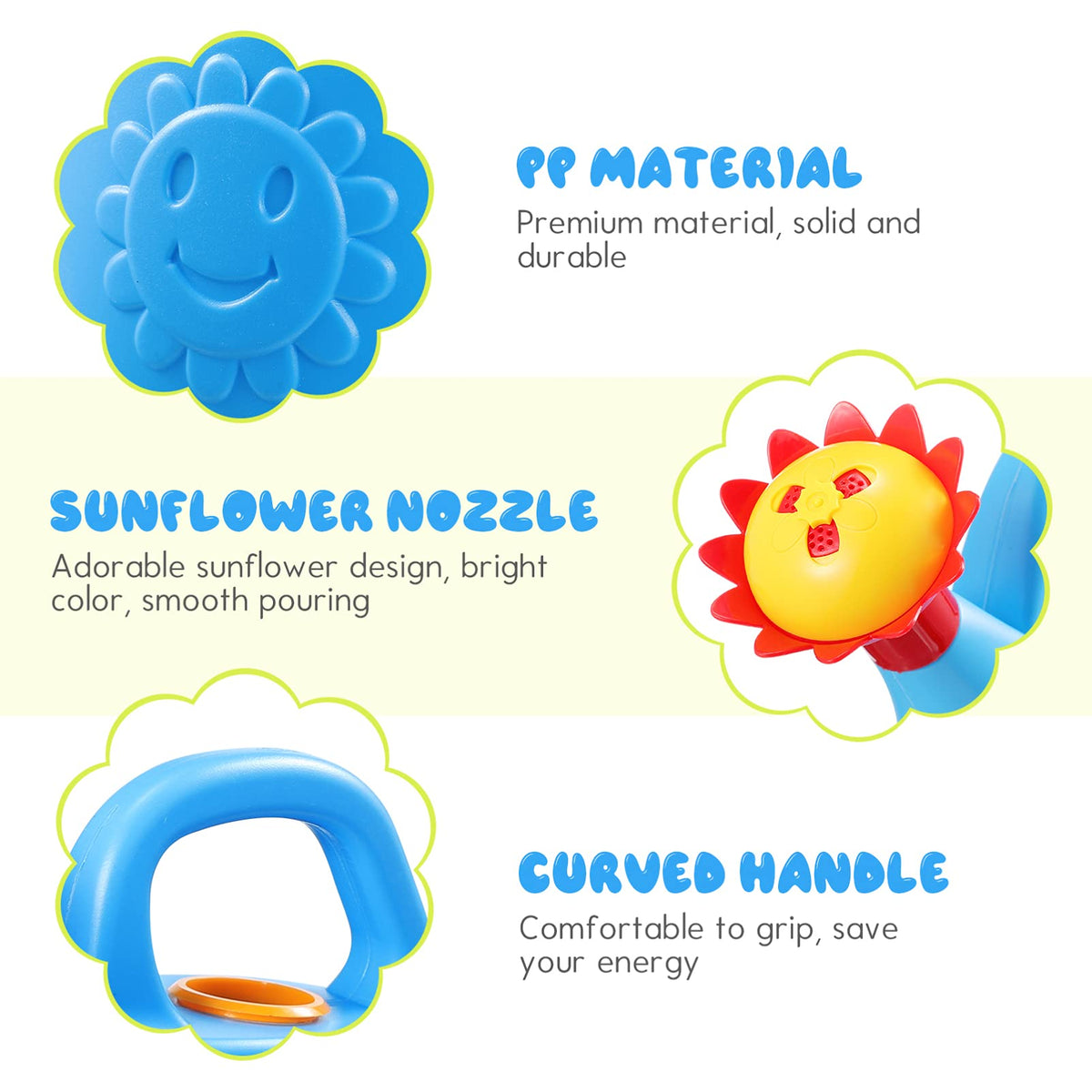 STOBOK sunflower cartoon kettle featuring cute spout for easy watering