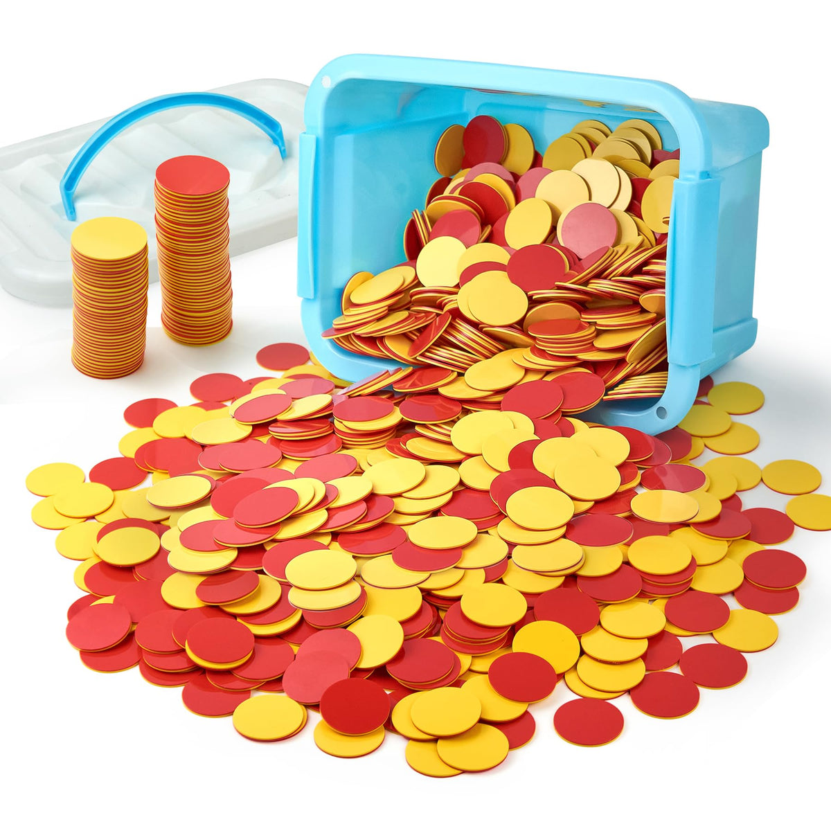 Stochastic Box 800pcs counting counters stored in a box for organized math practice